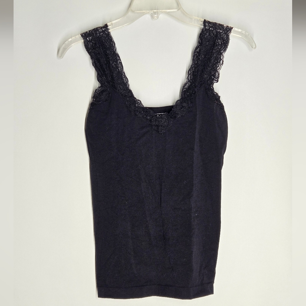 Bundle of 2 Simply Styled Black Camisole with Lace Detail
